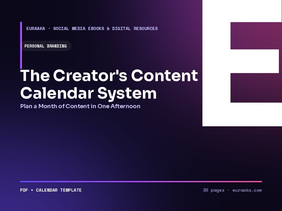 The Creator's Content Calendar System